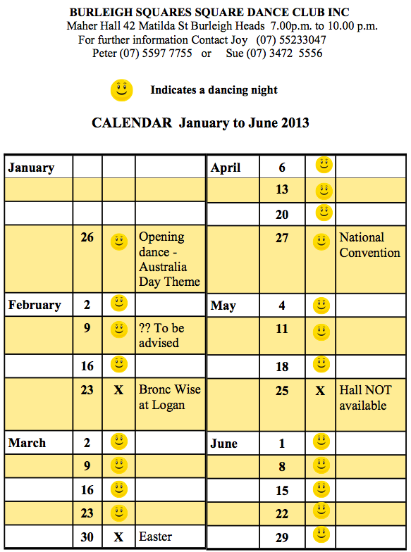 Calendar 2013